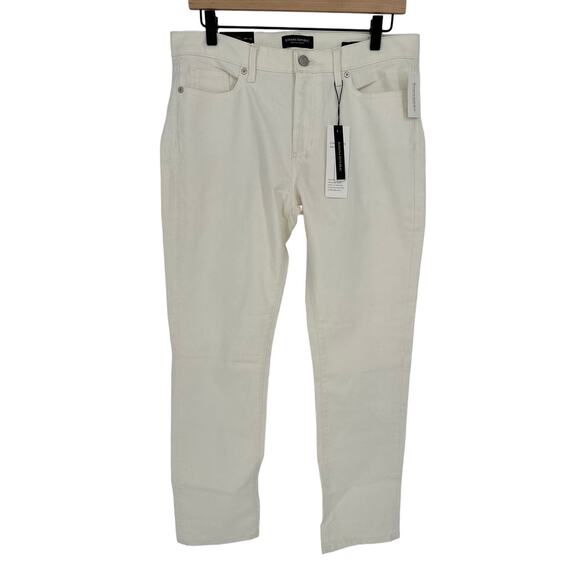 Banana Republic Premium New! Denim Stay White Straight Jean Vacay Summer 30 - Picture 1 of 14